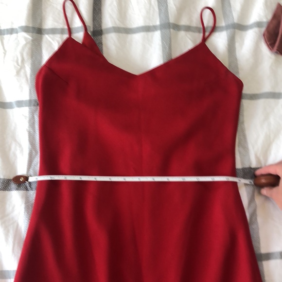 Lori Ann Red Slip Dress - Picture 3 of 4